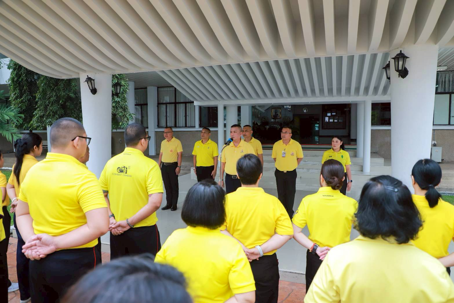 วทบ. จัดกิจกรรมรวมแถวผู้บังคับบัญชา คณาจารย์ และกำลังพล วทบ.