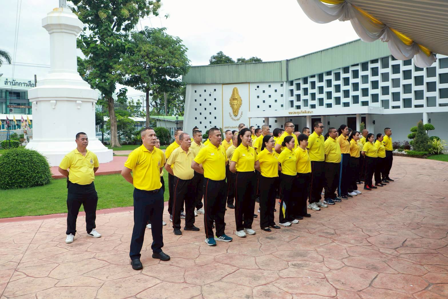 วทบ. จัดกิจกรรมรวมแถวผู้บังคับบัญชา คณาจารย์ และกำลังพล วทบ.