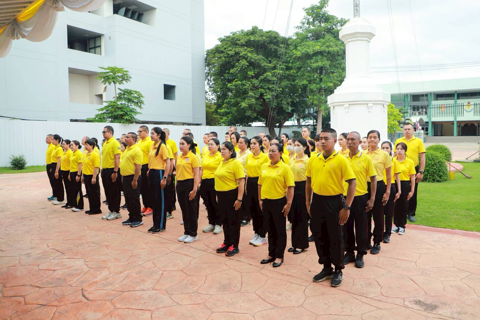 วทบ. จัดกิจกรรมรวมแถวผู้บังคับบัญชา คณาจารย์ และกำลังพล วทบ.